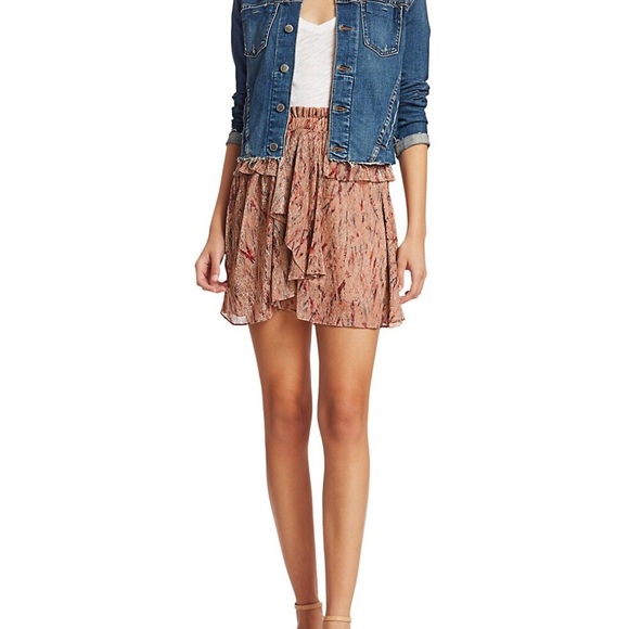 IRO Joucas Print Ruffle A-Line Skirt (15) - Picture 4 of 9